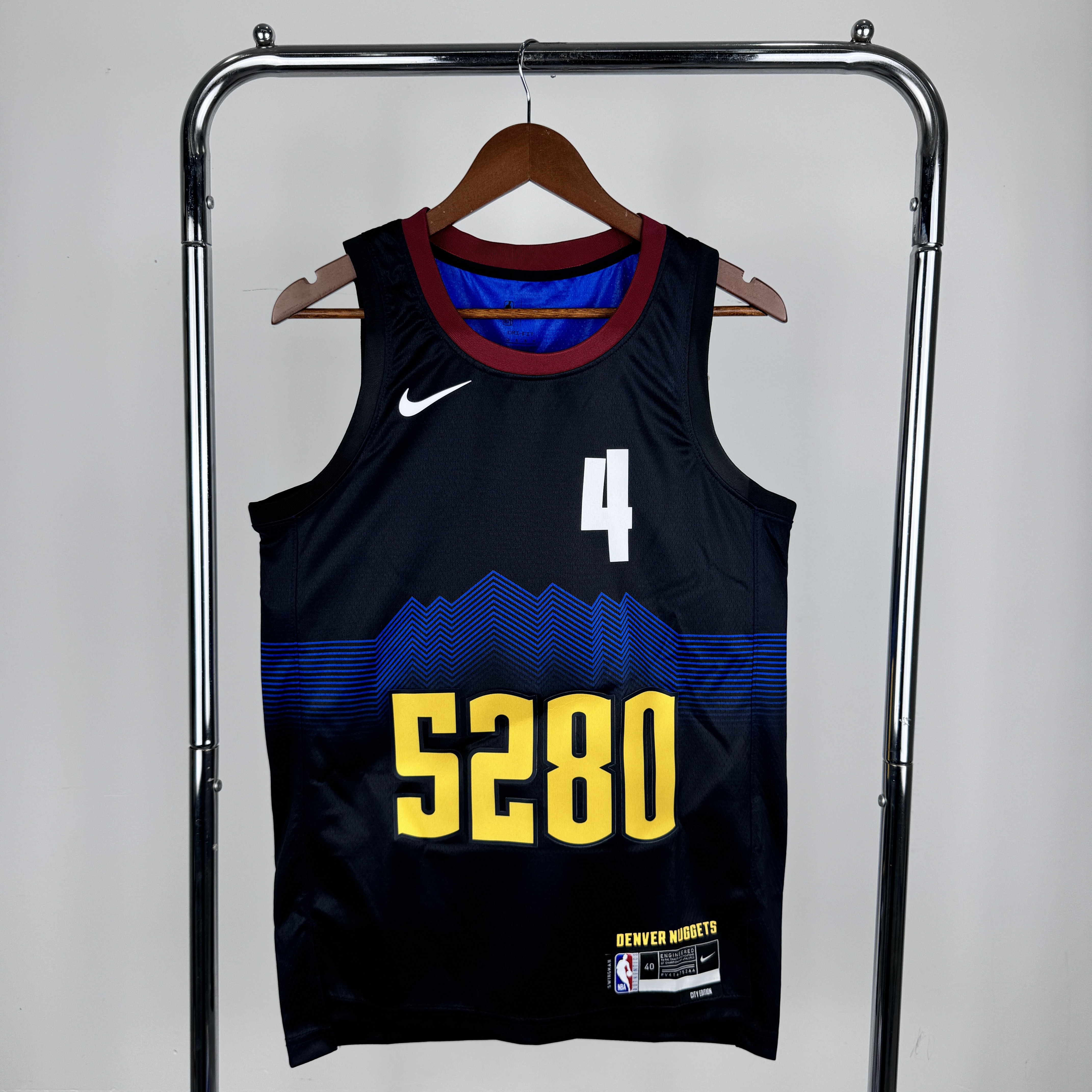 Men Denver Nuggets #4 Westbrook Black City Edition Nike 2024 NBA Jersey->denver nuggets->NBA Jersey
